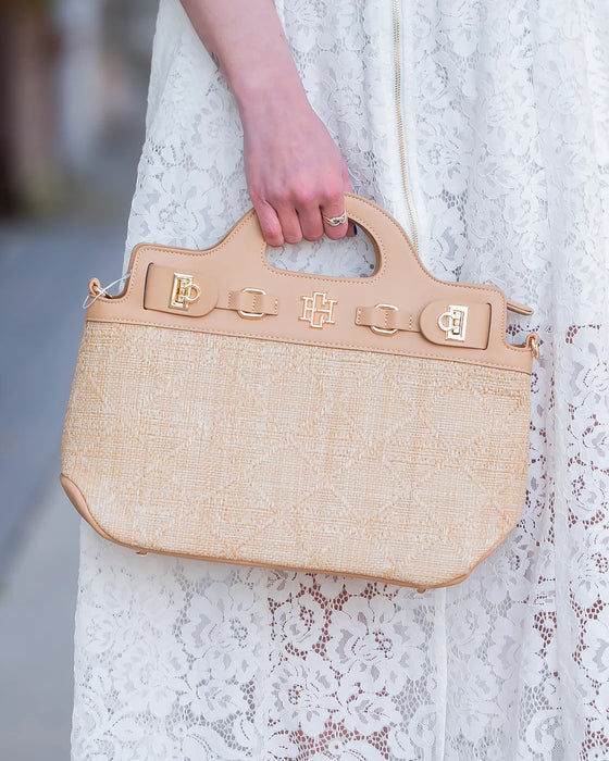 Savannah Handbag Natural Lattice by Caroline Hill