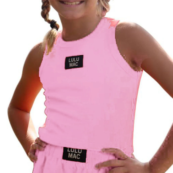 YOUTH Light Pink Lulu Mac Logo Tank