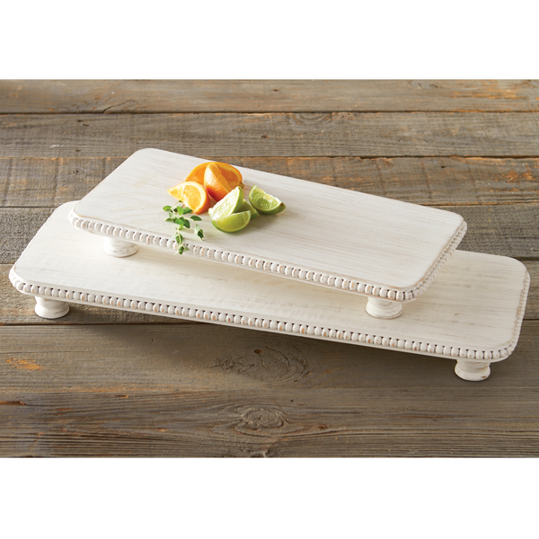 Beaded Footed Serving Boards - 2 Sizes!