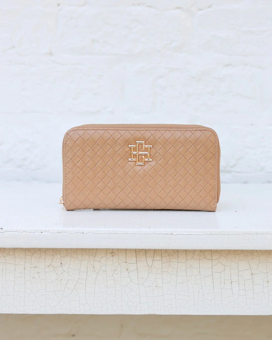Penelope Wallet Woven Tan by Caroline Hill
