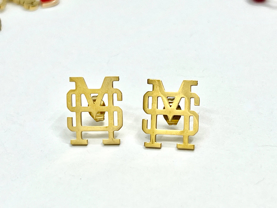 Mississippi State MS Baseball Logo Earrings