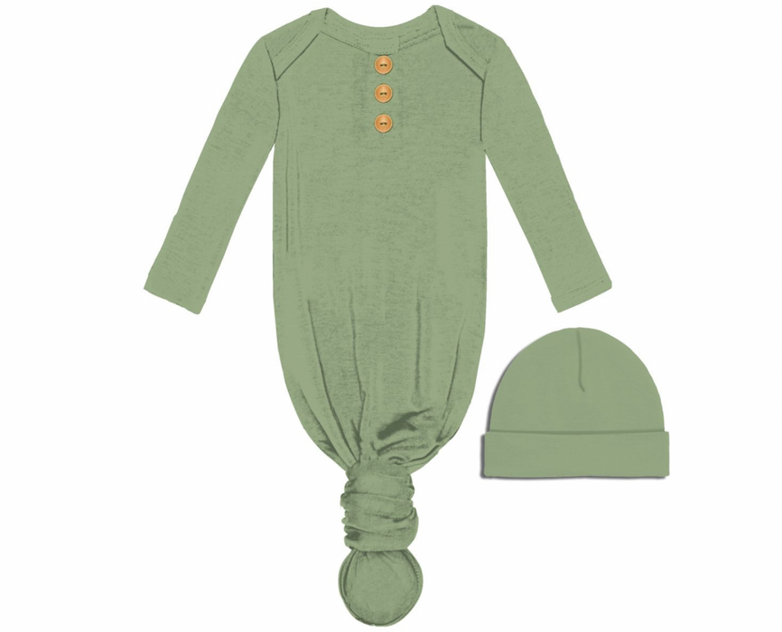 Infant Gown and Beanie Set (Multiple Colors Available)