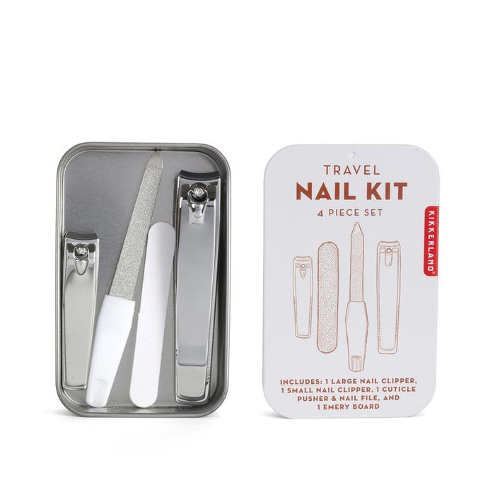 Travel Nail Kit in a Small Tin.  4 Piece Nail Kit.