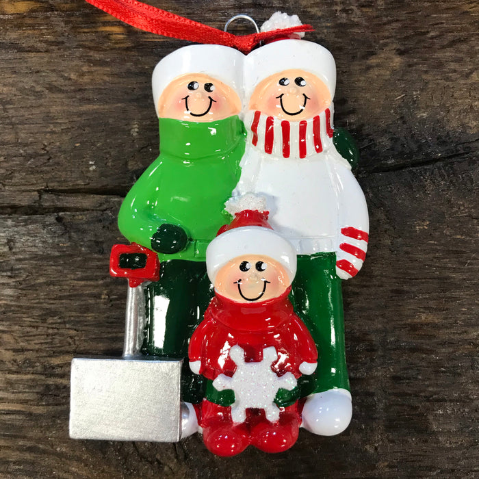 Snow Shovel Couple Ornament Personalized