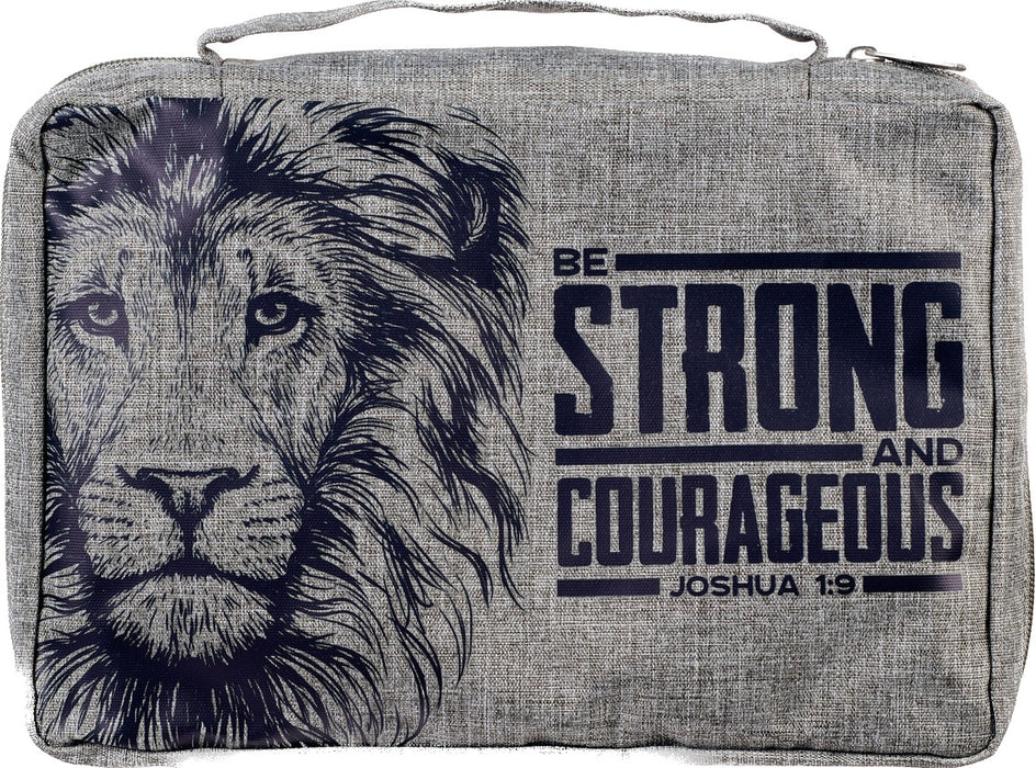 Strong and Courageous Lion Bible Cover