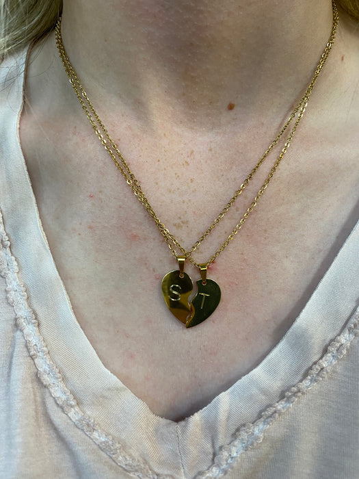 Split Heart Best Friend Necklaces (set)