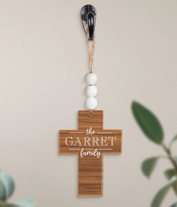 Cross Ornament - Personalization Included!