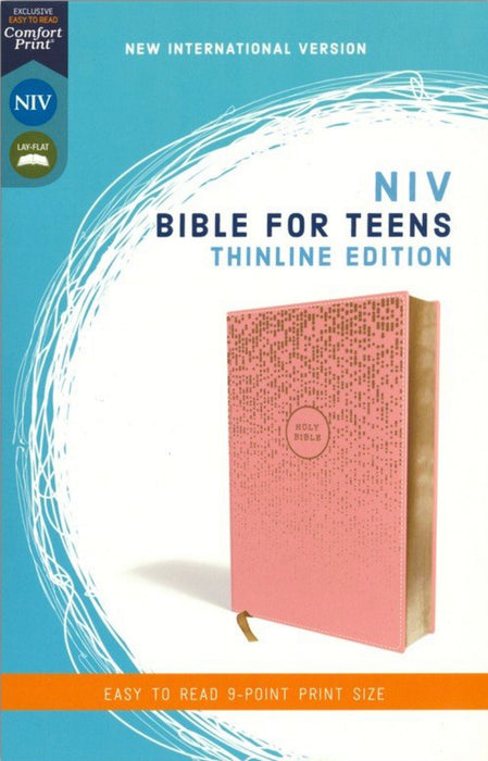 NIV Pink & Gold Bible for Teens. Thinline Edition. Easy to Read 9-Point Print Size.
