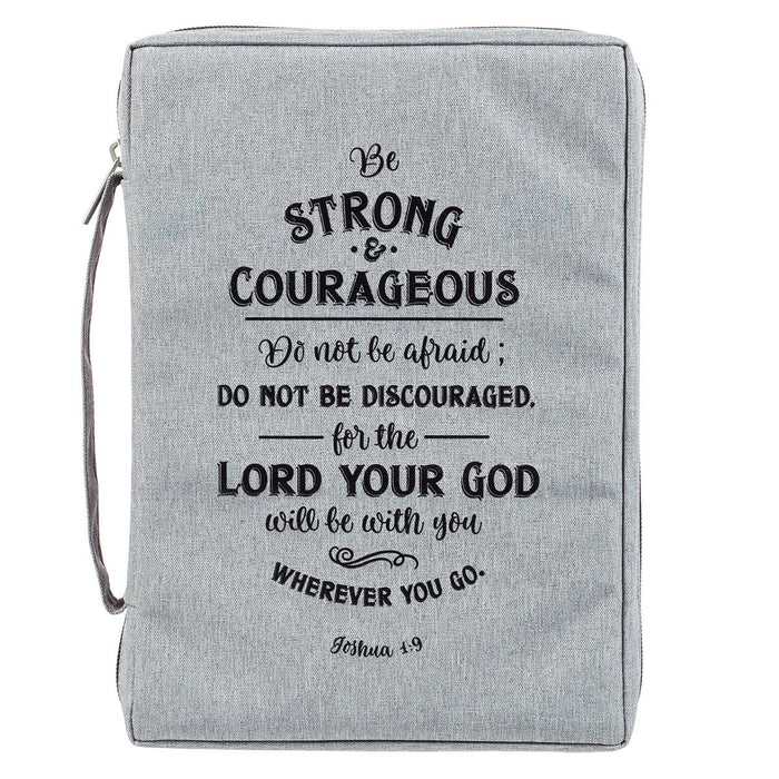 Strong and Courageous Poly-Canvas Bible Cover