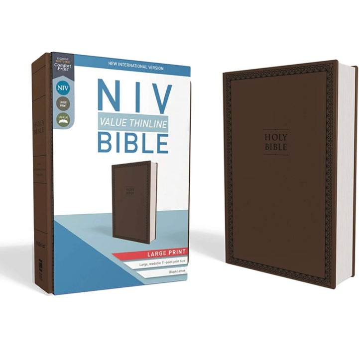 NIV Value Thinline Bible, Leathersoft, Large Print