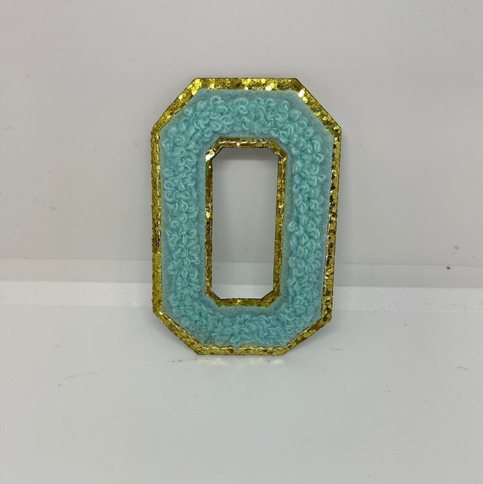 Turquoise Letter Iron On Patches
