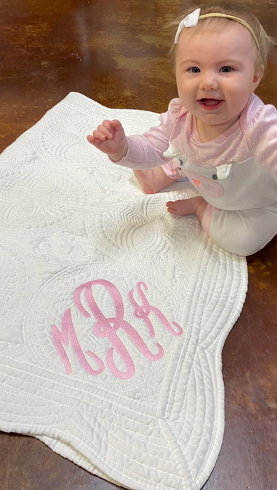 Monogrammed Baby Quilt