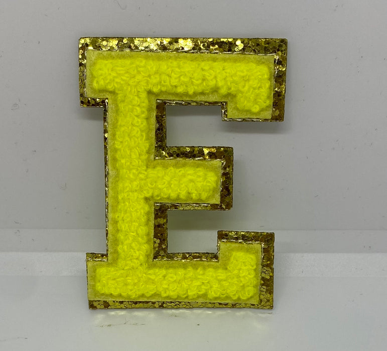 Yellow Letter Iron On Patches