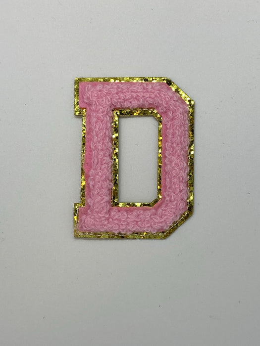 Pink Letter Iron On Patches