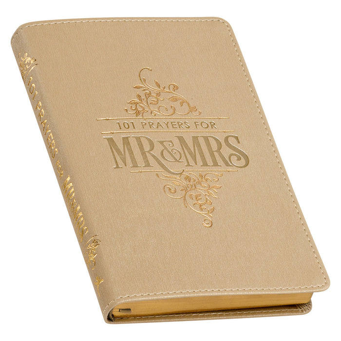 101 Prayers for Mr. & Mrs. - Gold Faux Leather Prayer Book