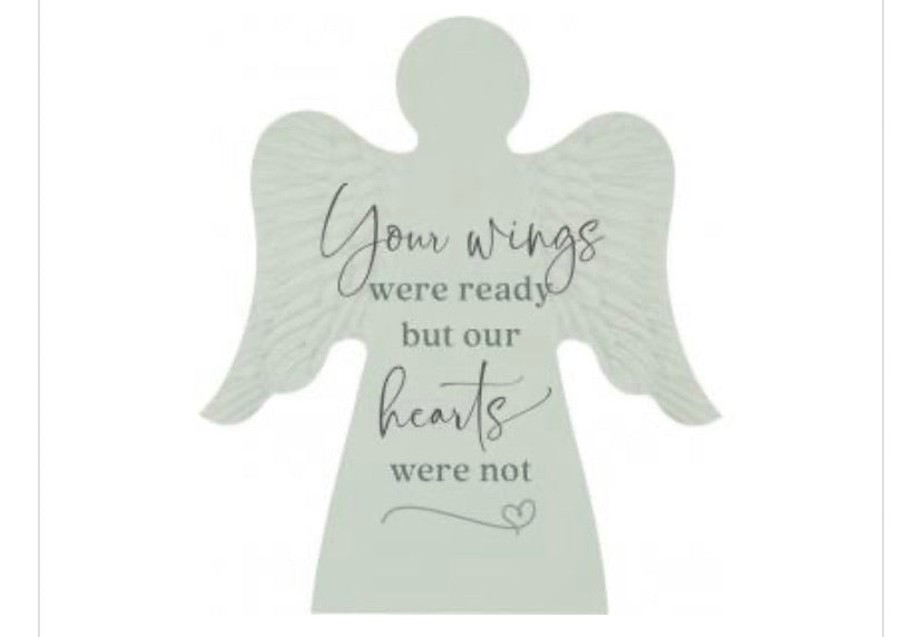 Your Wings Were Ready But Our Hearts Were Not.  Angel Shelf Sitter.