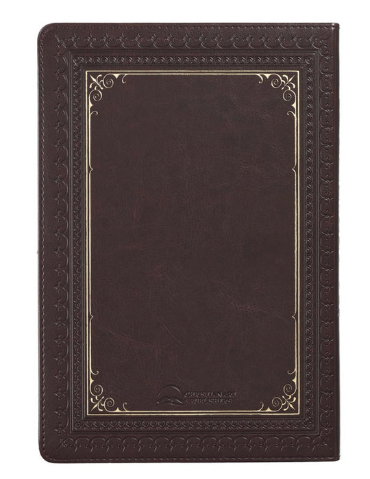 Dark Brown Faux Leather Large Print Thinline KJV Bible
