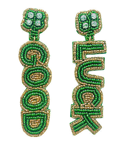 St. Patricks Day Beaded Earrings - 2 Styles!