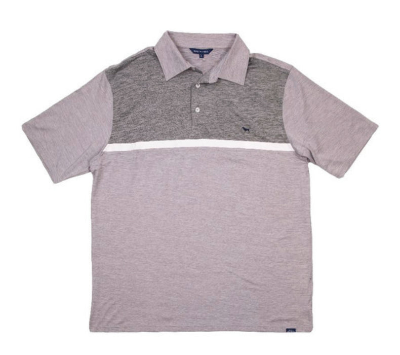 Grey Color Block Polo - LARGE & 2XL ONLY!