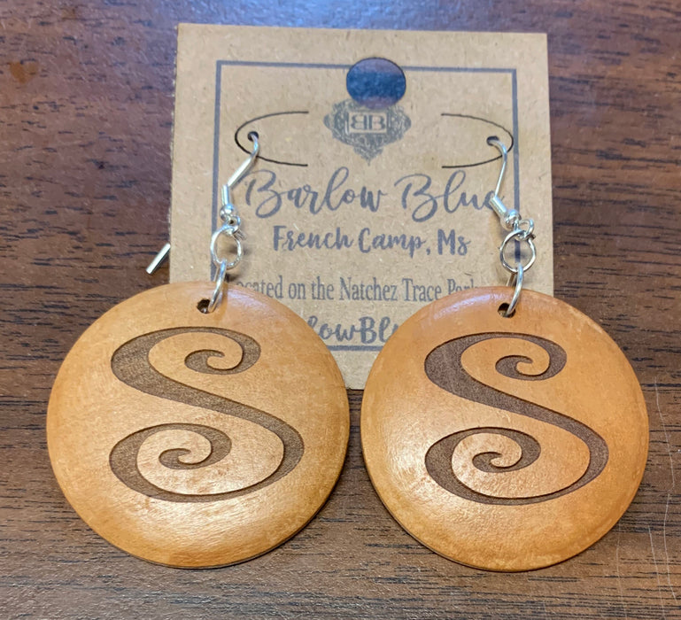 1.5" Light Wood Earrings or Necklace.  75% OFF!