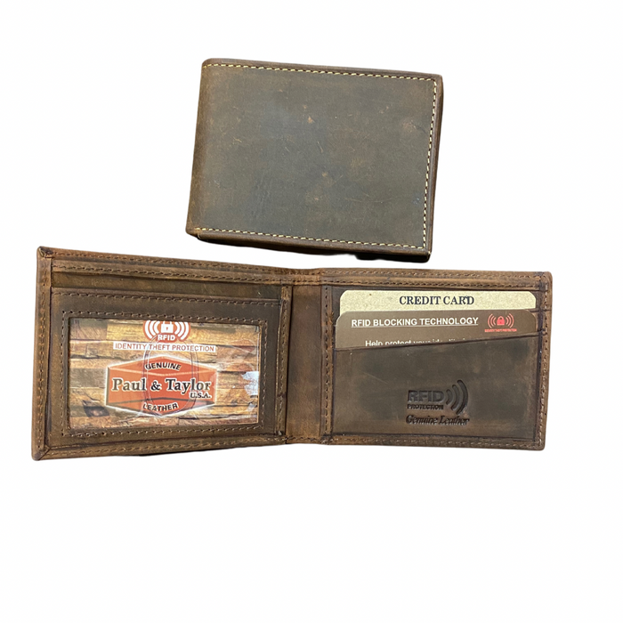 Paul Bifold Men’s Leather Wallet - Personalization Included!