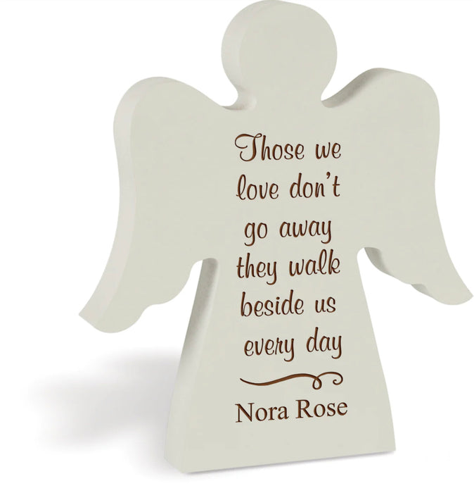 Wooden Angel. Comes Blank.  Can be personalized to say whatever you want.