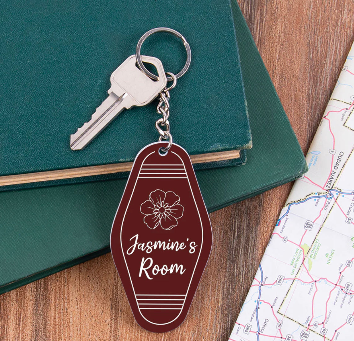 Vintage Keychain - Personalization Included! - 4 Colors! — Barlow Blue