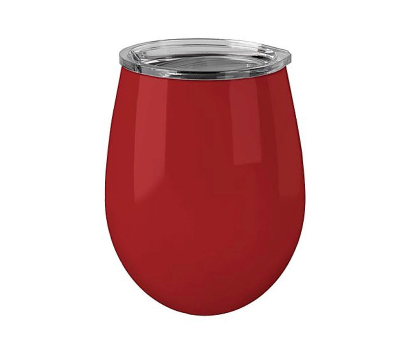 Laser Engraved Stemless Wine Glass. 8oz powder coated stainless steel.  Permanent Engraving.