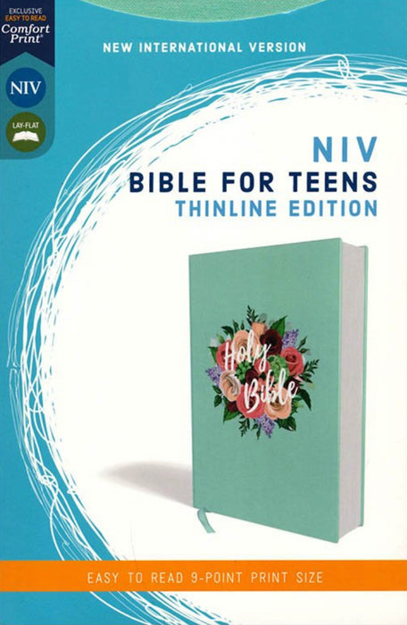 NIV Floral Bible For Teens. Thinline Edition. Easy to Read 9-Point Print Size.