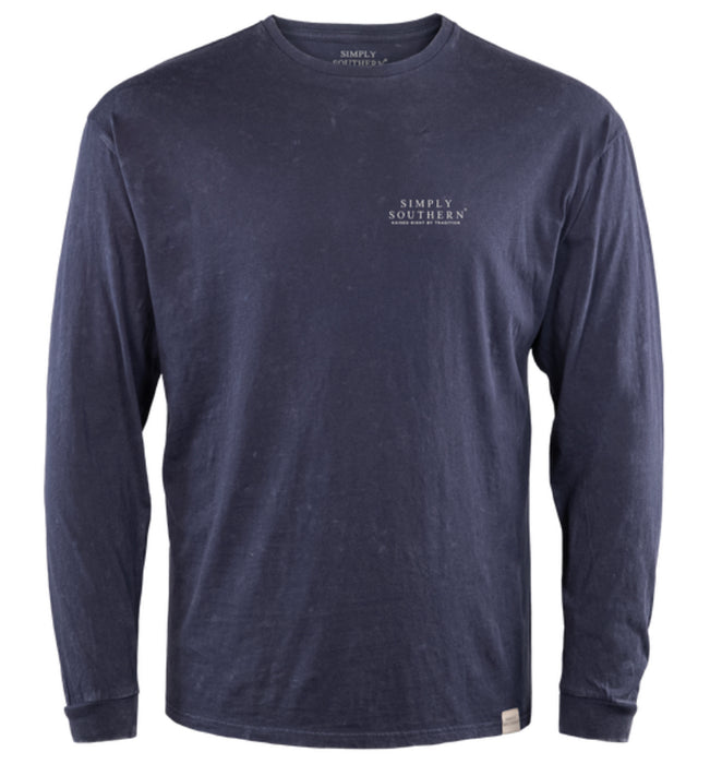 Bullet Flag Men’s Stonewashed Long Sleeve Tee by Simply Southern