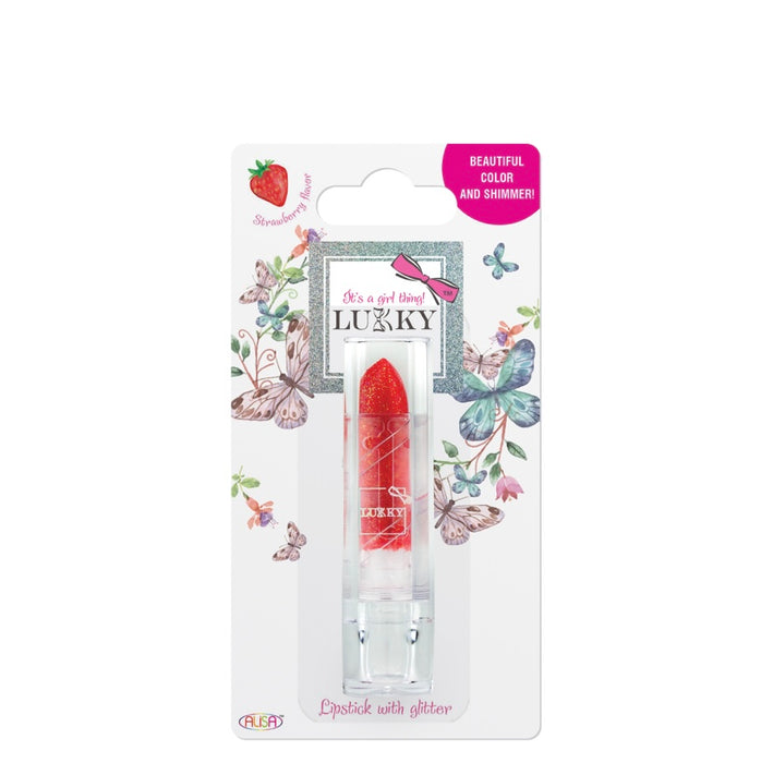 Lipstick with Glitter.  Make Up for Little Girls.