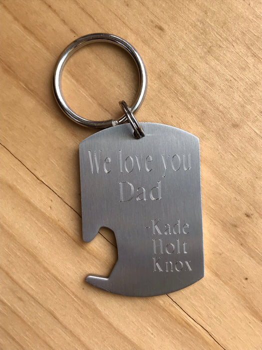 Bottle Opener Key Chain. Perfect for Dad, Groomsmen, Guys, and more! 50% OFF.