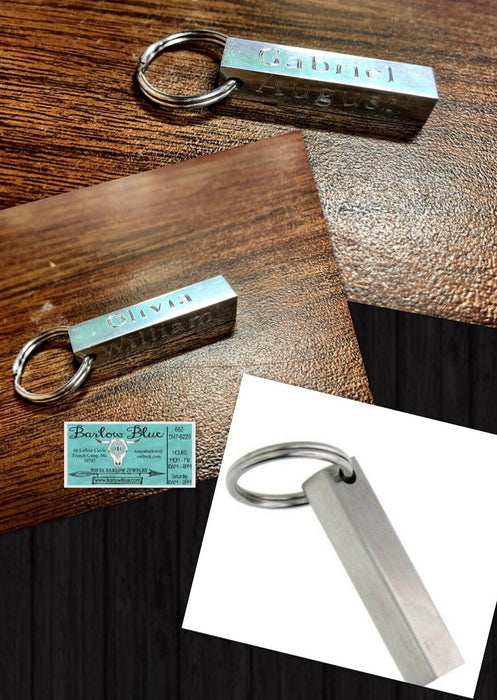 4 Sided Personalized Key Chain. Perfect for Dad, Groomsmen, Guys, and more!