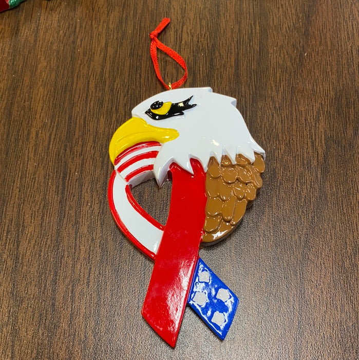 Patriotic Eagle. Personalized Ornament.