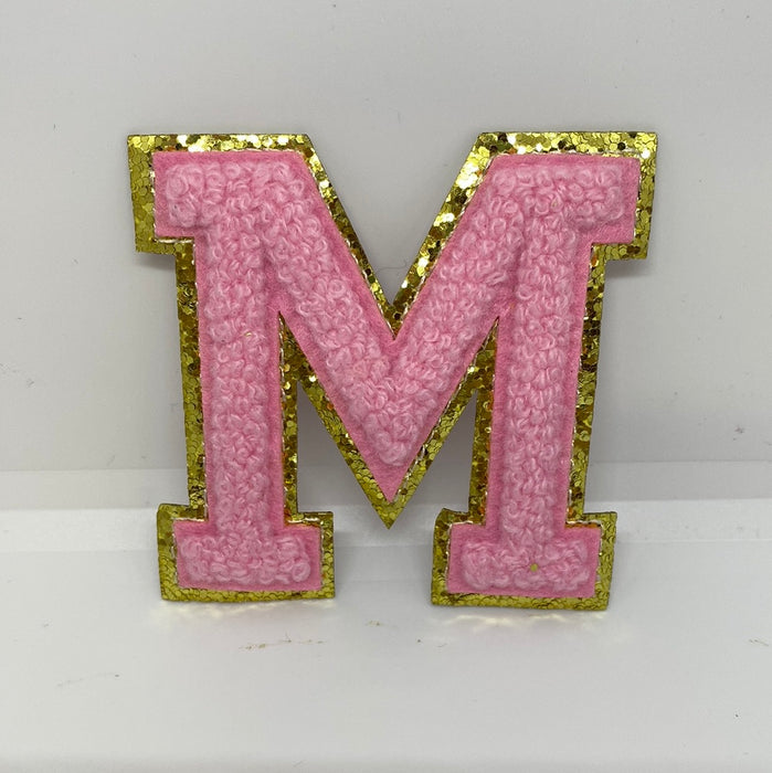 Pink Letter Iron On Patches