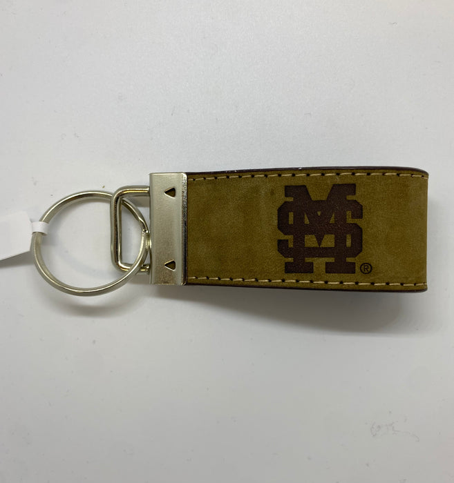 Collegiate Leather Key Fob. Ole Miss or MS State.