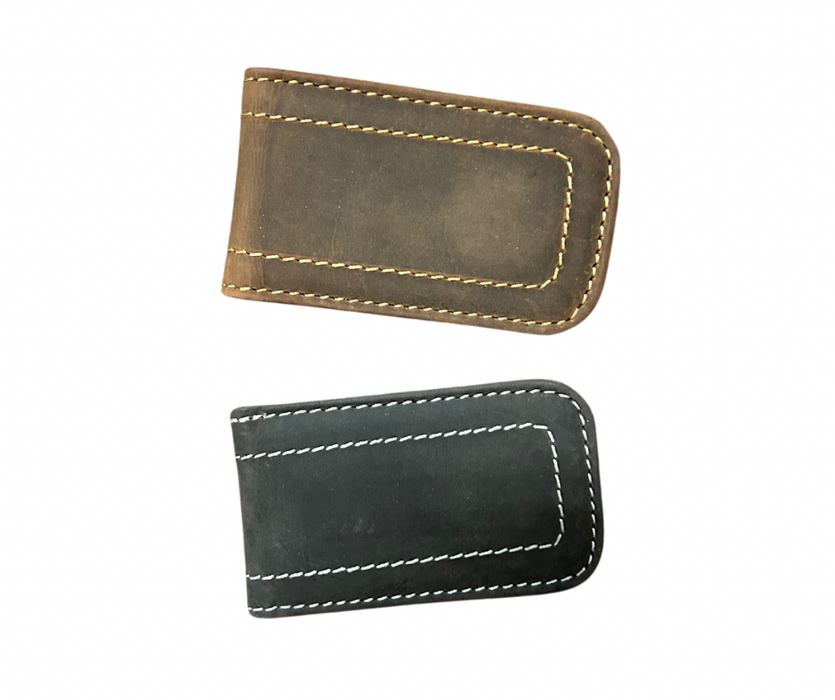 Ethan Men’s Leather Money Clip - Can be personalized! - 2 Colors!