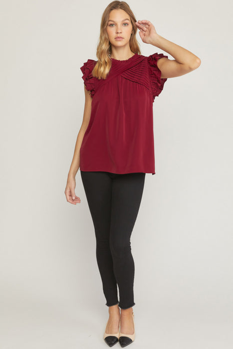 McKenzie Top - Burgundy Small ONLY!