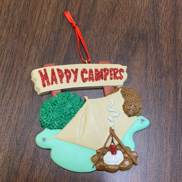 Happy Campers. Personalized Ornament.
