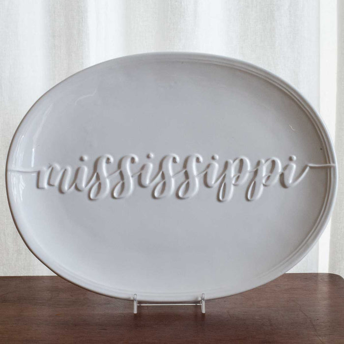 Mississippi Embossed Platter
