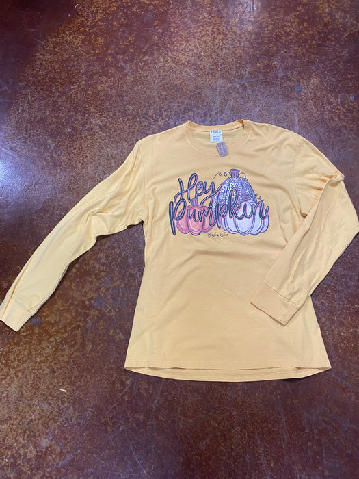 Hey Pumpkin Long Sleeve Graphic Tee