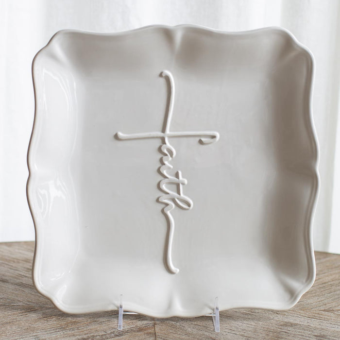 Faith Embossed Platter