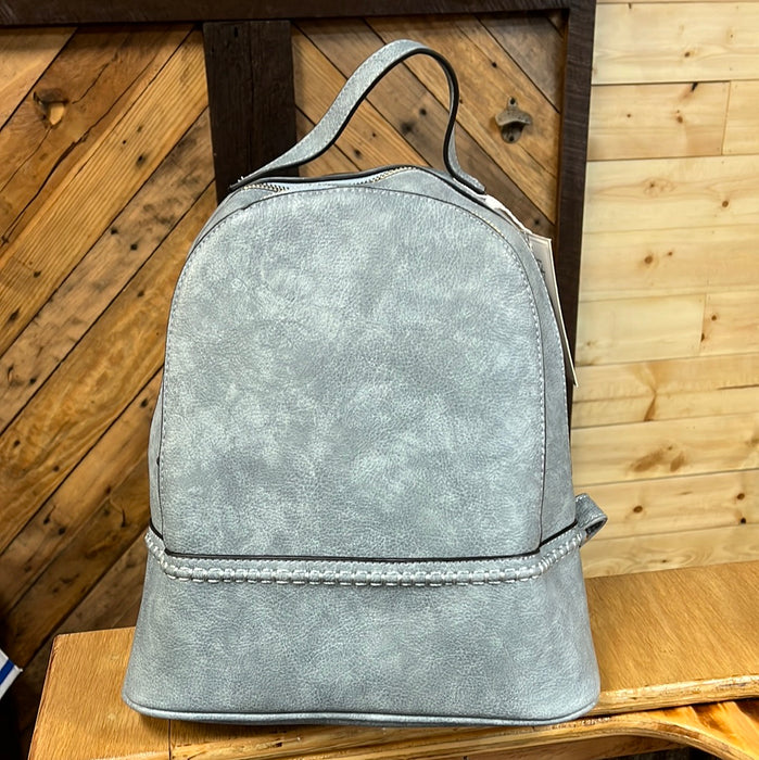 Women's suede and mousse calf leather backpack - Z1 | Carlo Cecchini