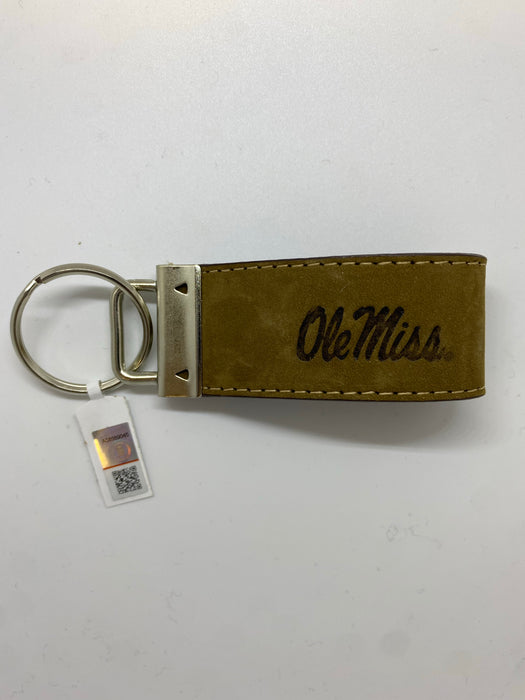 Collegiate Leather Key Fob. Ole Miss or MS State.