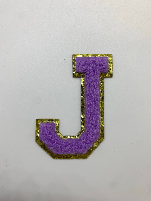 Purple Letter Iron On Patches