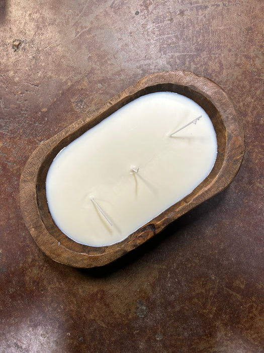 Oval Dough Bowl Candles