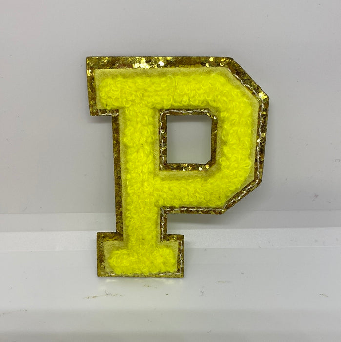 Yellow Letter Iron On Patches