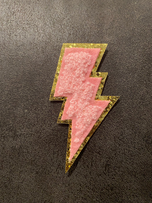 Lightening Bolt Iron On Patches
