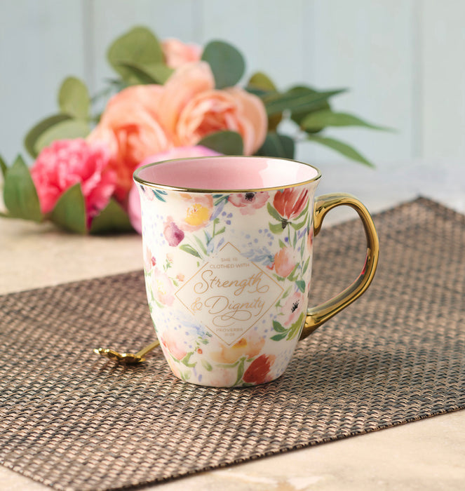 Strength & Dignity Floral Mug