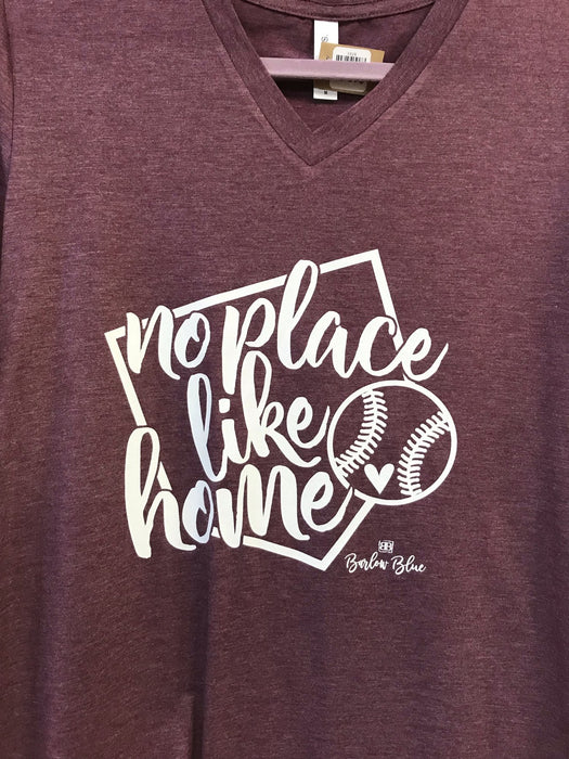 "No Place Like Home" Baseball / Softball Shirt.  $10 Bella Canvas Crew Neck Tee ($14 for V Neck)